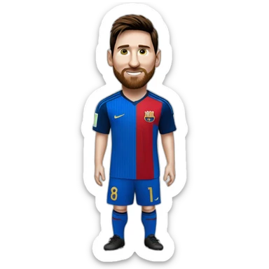 Lionel Messi with world cup sticker