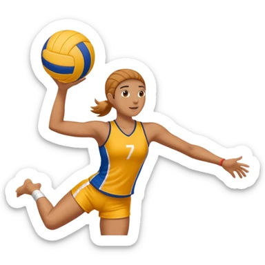 Setting a volleyball  sticker