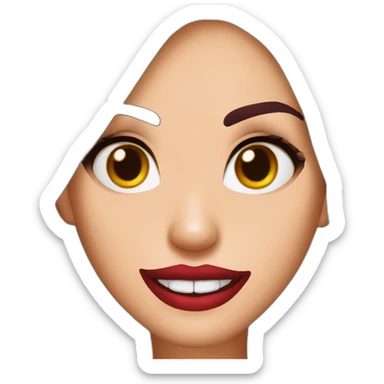 Megan Fox with vampire teeth sticker