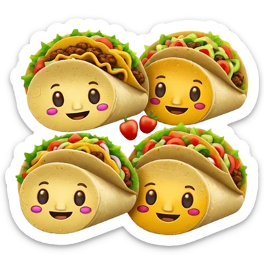 Happy Taco family sticker