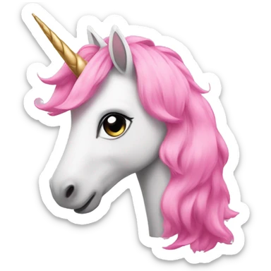 a pink unicorn  sticker