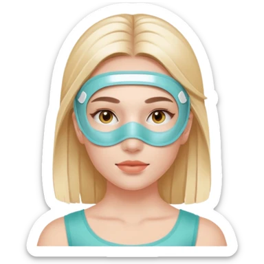 A Currentbody led therapy mask on a girl sticker