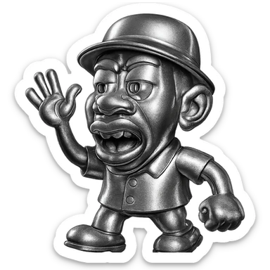 Tyler, the Creator as a cartoon figure in CHROMAKOPIA style, exaggerated features, vivid color palette, surreal background, energetic and creative vibe sticker