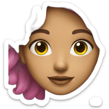 Girl with pansexual flag  sticker