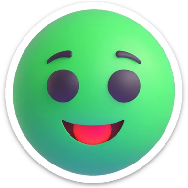 Change all the lights to green, keep the 3D emoji style, with no background. sticker