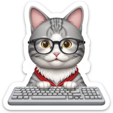 software engineer cat sticker