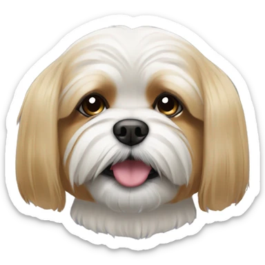 lhasa apso dog face  sticker