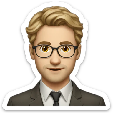 young russian professor no facial hair sticker