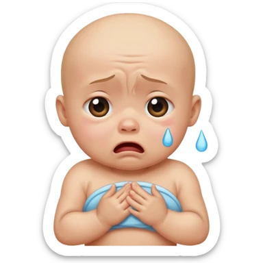  Cry baby trying to be calm sticker