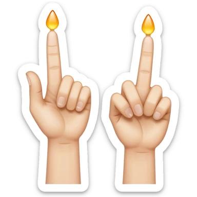 Two hands making an “L” with pointer finger and thumbs sticker