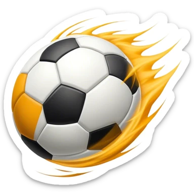 Cinematic Realistic image of an AFL ball captured mid-flight with dynamic motion blur and finely detailed rugged textures, set under dramatic stadium lighting that evokes high-energy athleticism sticker