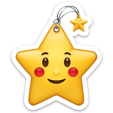 Attention-grabbing emoji with a star, sale tag, and social media icon, advertising style. sticker