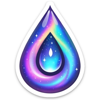 Nebula galaxy tear drop sticker