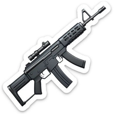 Combat assault rifle weapon sticker