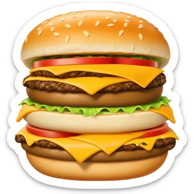 Cheeseburger riding a burrito  sticker