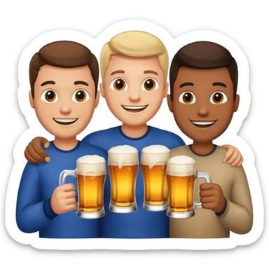 Männer mit Bier sticker