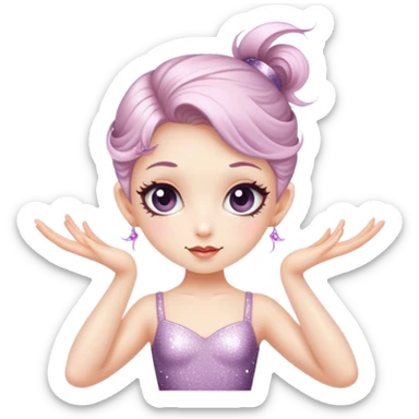 Glitter fae with ballet shoes sticker