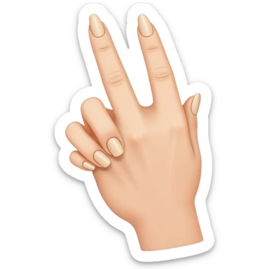 Fingers with nails middle finger touching thumb sticker