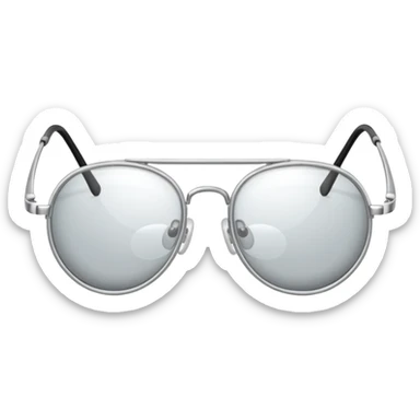 half moon glasses sticker