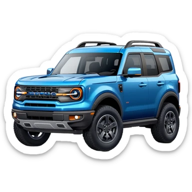 blue Ford bronco sport sticker