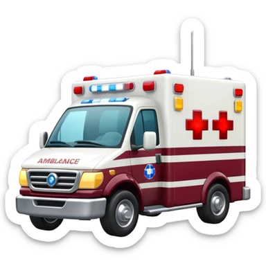 burgundy ambulance sticker