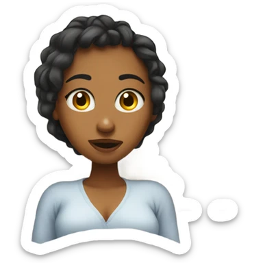 My girlfriend wake up from bed  sticker