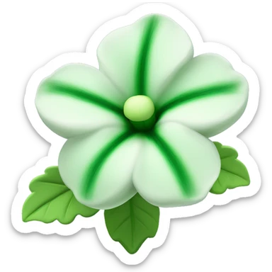 Green coloured Mallow flower. sticker
