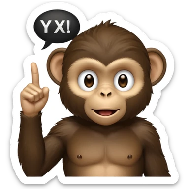 black monkey holding up a middlefinger with a speech bubble saying "apex" sticker