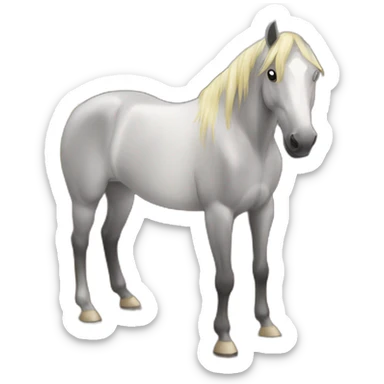 horse in a stable sticker