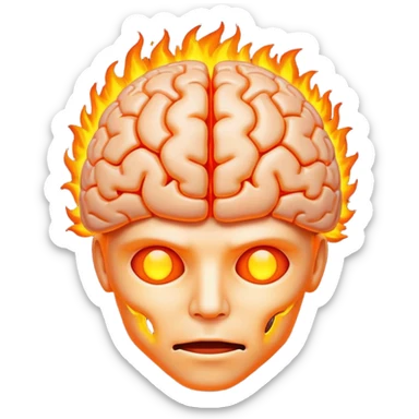 brain on fire sticker