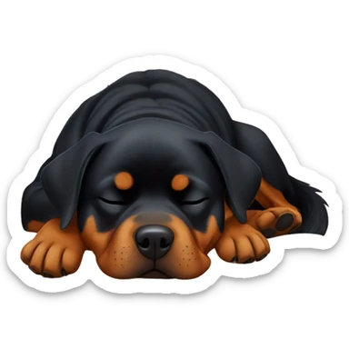 Rottweiler sleeping sticker