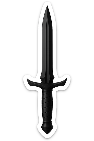 black dagger, digital illustration sticker