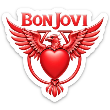Bon Jovi 1986 band logo sticker