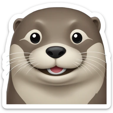 loutre dans une couverture  sticker