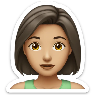 brunette-woman-with-hazel-eyes sticker