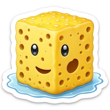 sponge in kitchen sticker