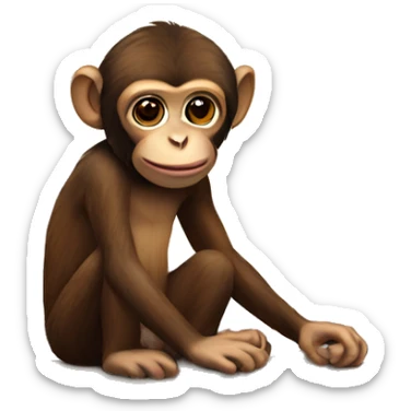 Monkey sunrise sticker
