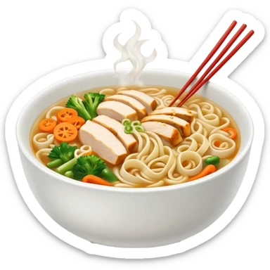 chicken noodles street food style  sticker