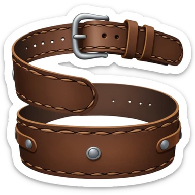 A whipping belt sticker