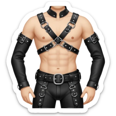 Male BDSM clothing, only the clothing is retained, excluding the head and body. sticker