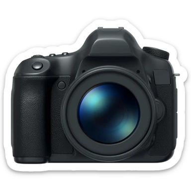 camara fotografica de frente sticker