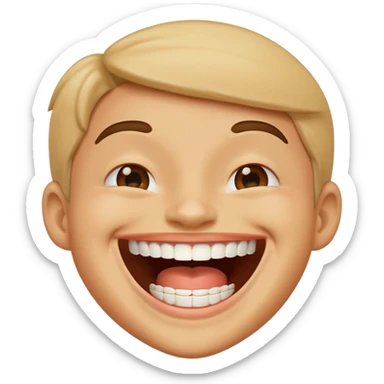 Laughing face sticker