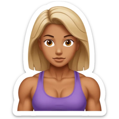 Woman quad muscle sticker