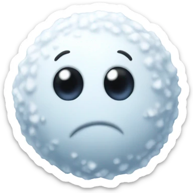 A small snowball what flies directly to you sticker