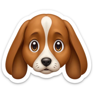 sad dog who is lonely sticker