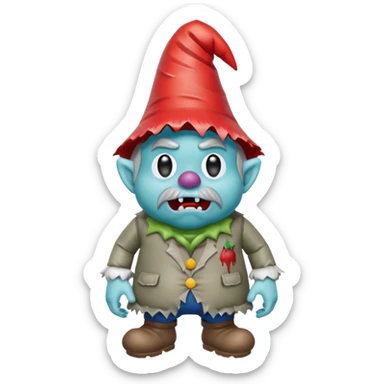   jeff koons inflatable puffy halloween zombie gnome sticker