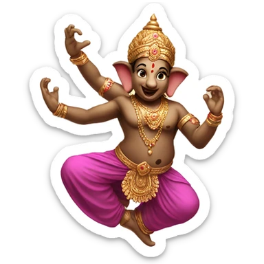 Dance in ganesh  sticker