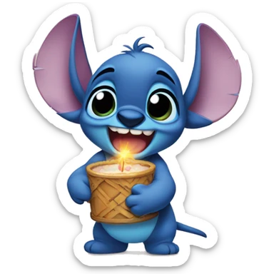 Stitch Disney baby new year sticker