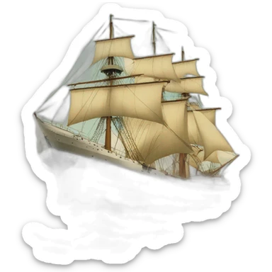 merchant ship 1940s sticker