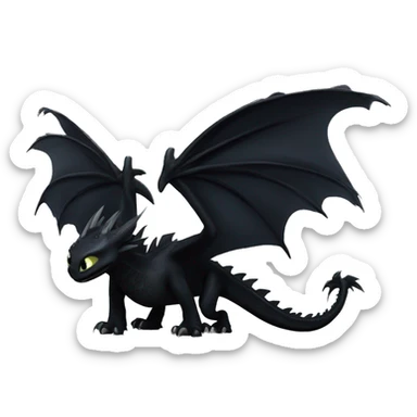 Dragón negro furia nocturna how to train your dragon sticker